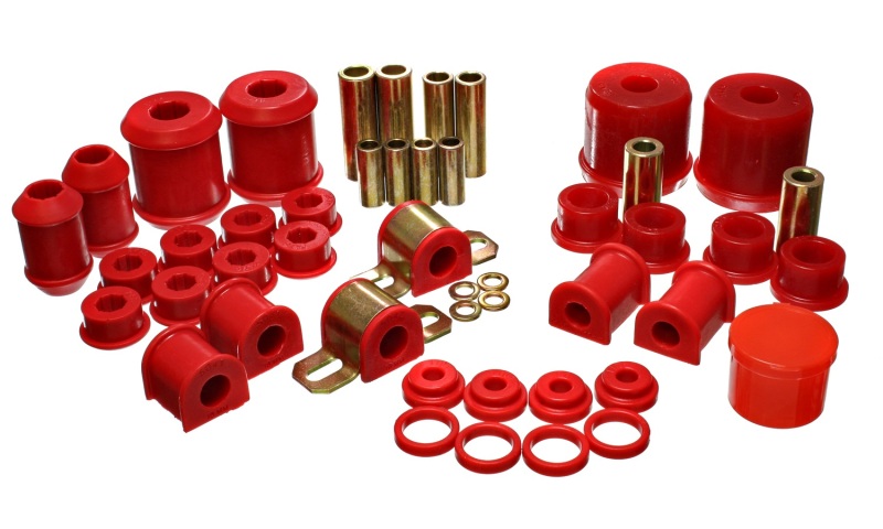 Mitsubishi Eclipse Suspension Bushing Kit - Front + Rear - Energy Suspension - Hyper-Flex System - Red - `00-`01 Mitsubishi Eclipse Suspension Bushing Kit - Front + Rear - Energy Suspension - Hyper-Flex System - Red - `00-`01